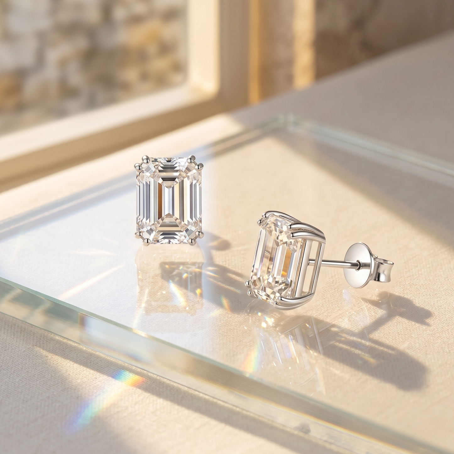 Timeless Emerald Stud Earrings