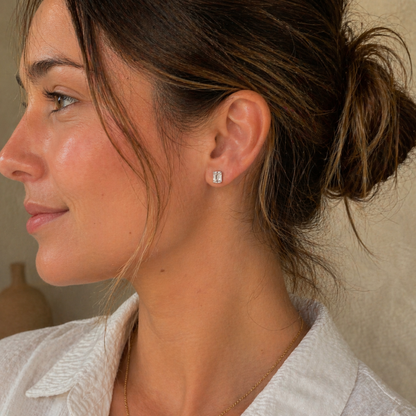 Timeless Emerald Stud Earrings