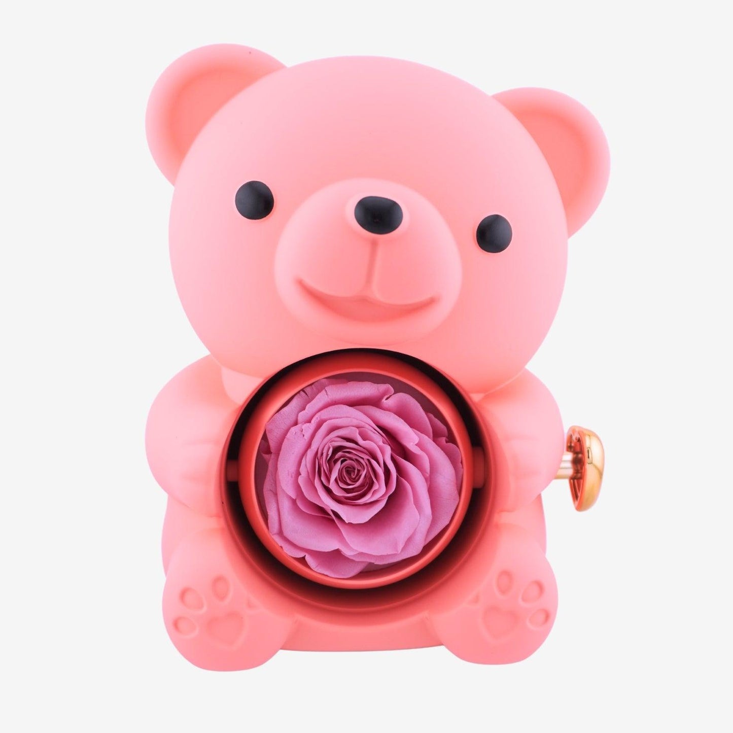 Eternal Rose Bear with Engraved Necklace