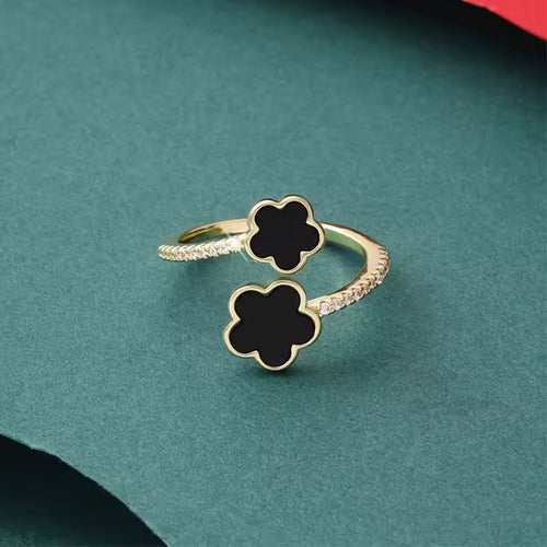 ADJUSTABLE LUCKY CLOVER RING